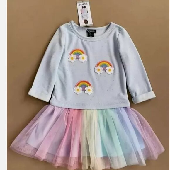 Zunie Other - Zunie Girl’s Rainbow Skirt - Light Blue, Size 2T NWT